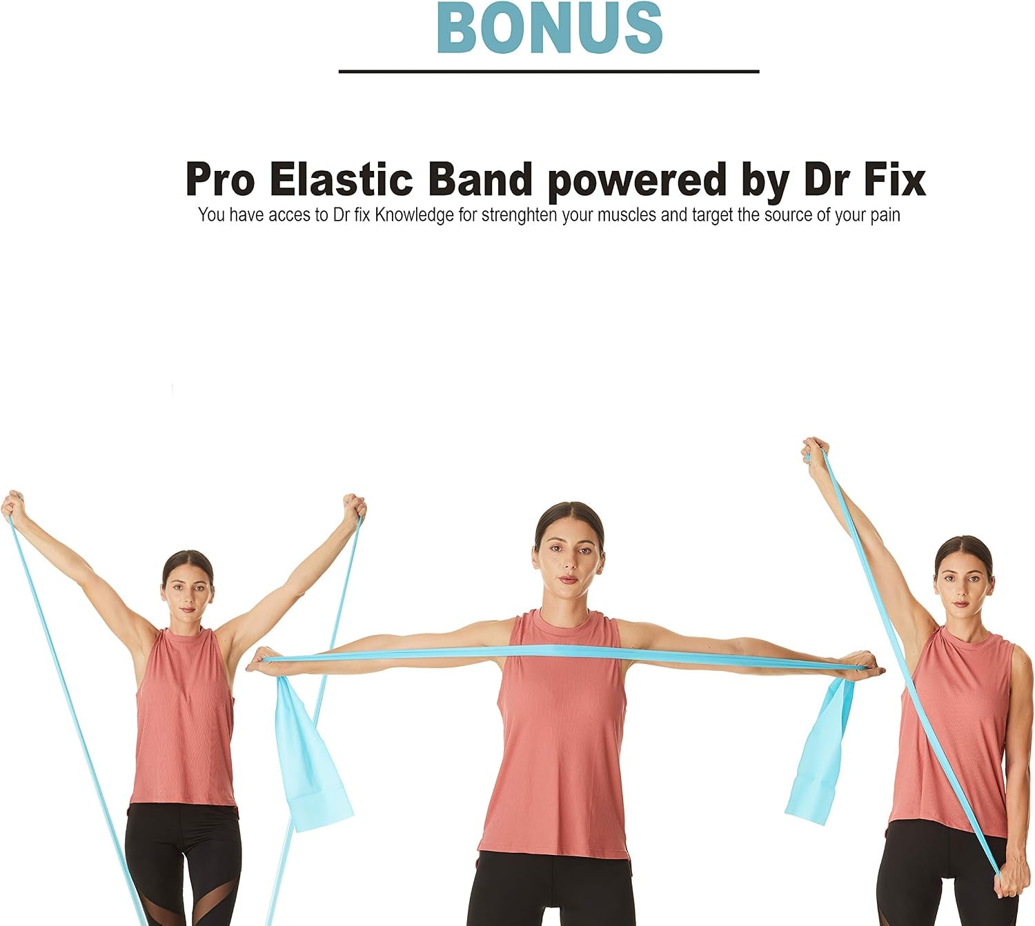 Dr Fix Cervical Neck Traction Device for Instant Neck Pain Relief at Home | Elastic Band (Dark Blue, 12-17)