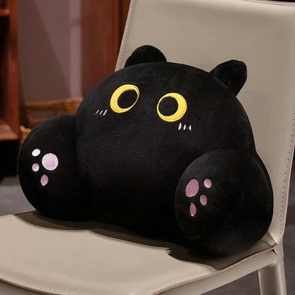 Thickened Cat Back Cushion Siamese Calico Cat Sofa Bed Chair Lumbar Support Cushion Comfortable Throw Pillow Home Decor Girl