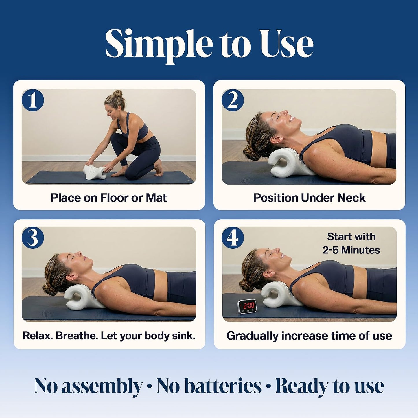 Neck Stretcher, Cervical Traction Device, Removable Washable Sleeve | FSA HSA Eligible, Firm PU Core with 10 Pressure Points, Gentle or Firm Intensity Options, 5-15 Min Daily Use
