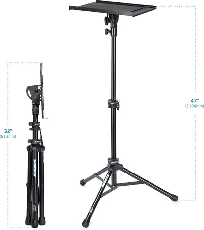 LTS50 Adjustable Laptop Stand – Portable Tripod Stand for Laptop Computers, Djs, Musicians, Producers & Content Creators | Portable Tripod Stand for Laptop Computers, Djs, Musicians, Producers and Content Creators