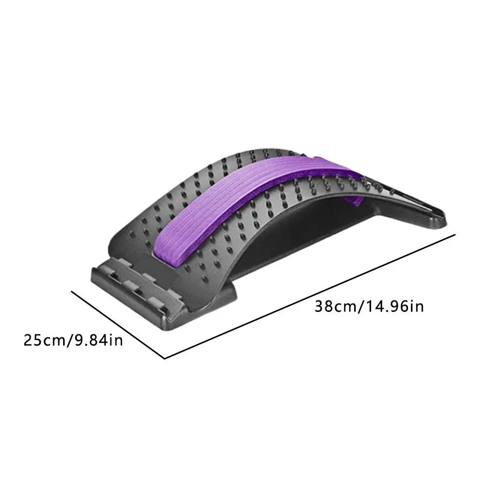 Multi-Level Back & Neck Stretcher - Adjustable Lumbar Support for Deep Stretch, Yoga-Like Flexibility