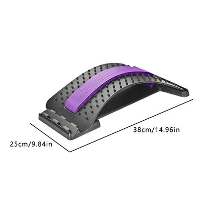 Multi-Level Back & Neck Stretcher - Adjustable Lumbar Support for Deep Stretch, Yoga-Like Flexibility