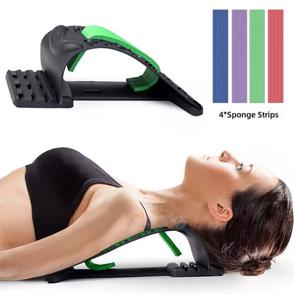 4 Level Neck Stretches Massage Apparatus Neck Shoulder Stretcher Cervical Spine Support Relaxer Muscle Massage Assistance Tool