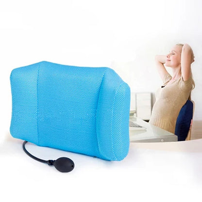 1Pcs  Portable Inflatable Lumbar Support Cushion/ Massage Pillow for Travel Office Car Camping to Wais Back Pain Relief